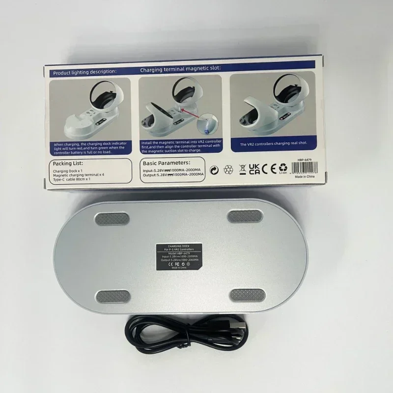 For PS VR2 Controller Charging Dock with RGB Light Charger Station Stand Fall Prevention for PS5 VR2 VR Glasses Accessories - Image 6