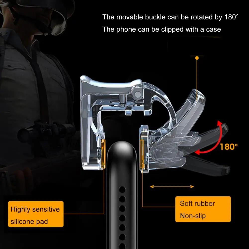 2Pcs GT01 Smartphone Gaming Trigger Joystick for PUBG Mini Metal Game Trigger Controller Fire Buttons Shooter Pubg Controller - Image 4