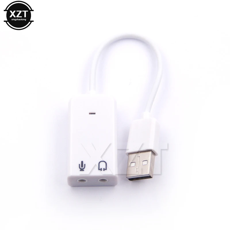 USB Sound Card Virtual 7.1 3D External USB Audio Adapter USB to Jack 3.5mm Earphone Microphone Speaker for Laptop Notebook PC - Image 3