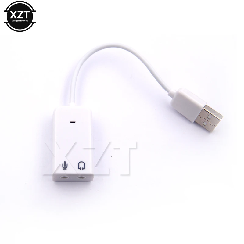 USB Sound Card Virtual 7.1 3D External USB Audio Adapter USB to Jack 3.5mm Earphone Microphone Speaker for Laptop Notebook PC - Image 5
