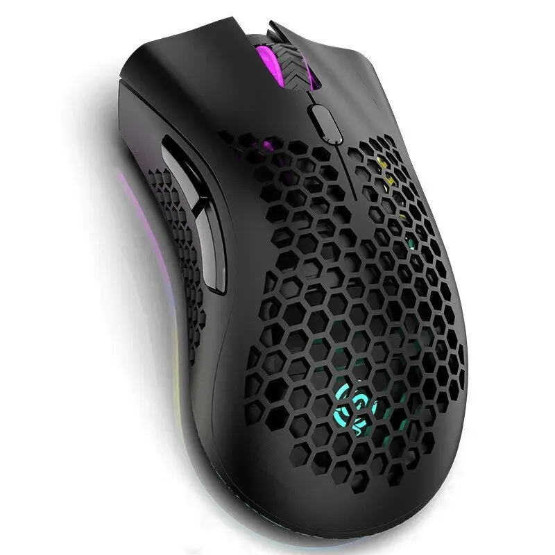 BM600 Rechargeable Gaming Mouse USB 2.4G Wireless RGB Light Honeycomb Gaming Mouse Desktop PC Computers Notebook Laptop Mice - Image 6