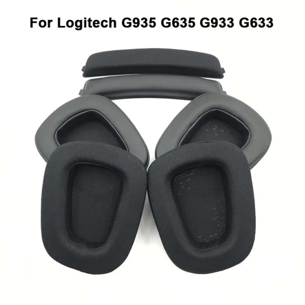1Pair Replacement Ear Pads Sponge Foam Ear Cushion Cover Gaming Headphone Accessories for Logitech G935 G635 G933 G633