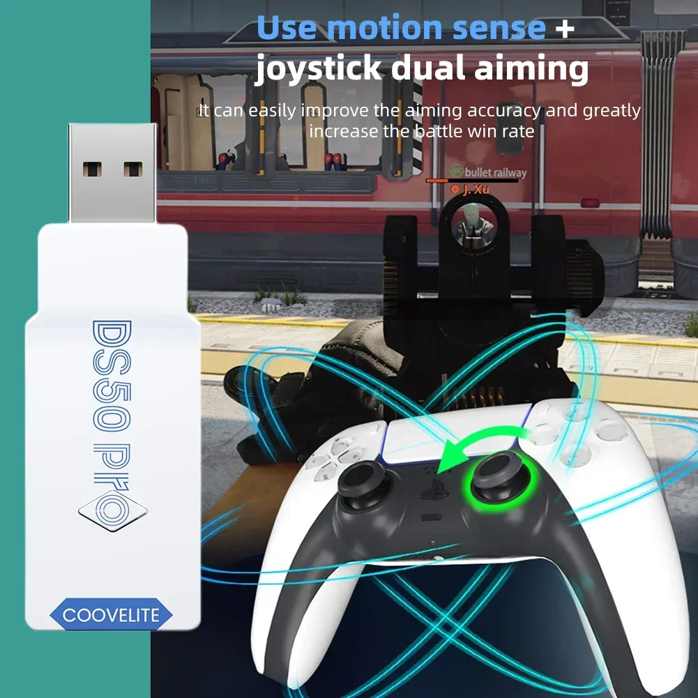 DS50 Pro Game Controller Converter Support Multi-platform Motion Control Game Accessories for PS5/PS4/XboxElite Pro Controller - Image 4