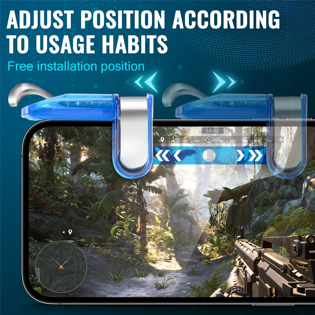 Mini Gaming Trigger for PUBG Gamepad Mobile Control L1 R1 Shooter Pubg Game Fire Buttons L1 R1 for Android Ios Joystick - Image 6