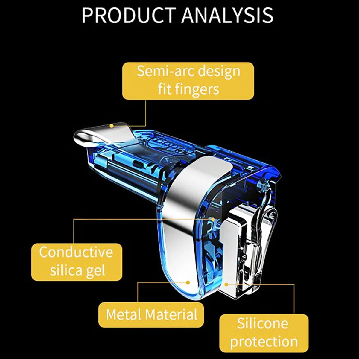 Mini Gaming Trigger for PUBG Gamepad Mobile Control L1 R1 Shooter Pubg Game Fire Buttons L1 R1 for Android Ios Joystick - Image 3