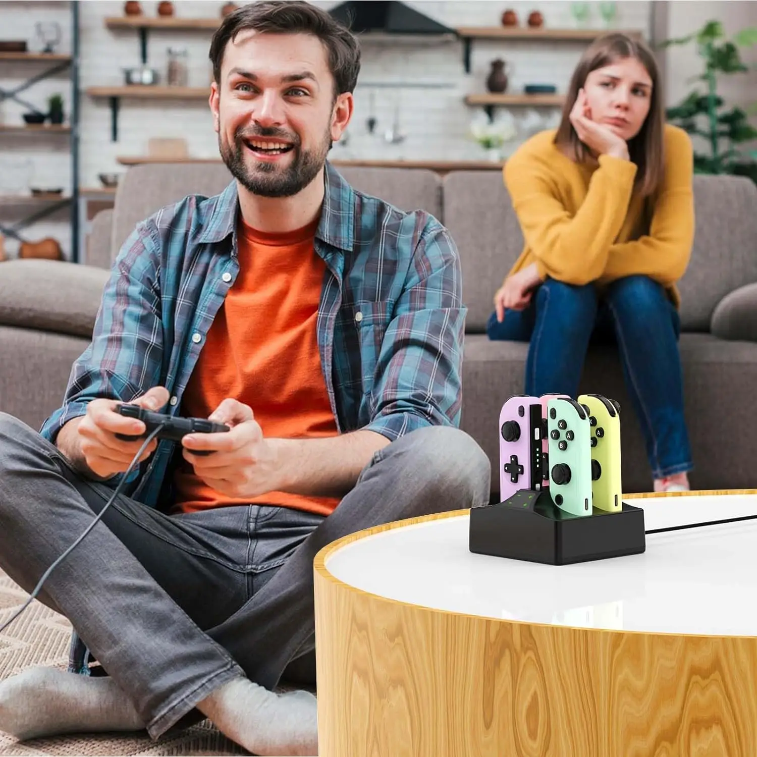 Joy-con Charging Dock for Nintendo Switch & Switch OLED Charger Station for Switch Joy-con Gaming with USB Type-C Charging Cable - Image 5