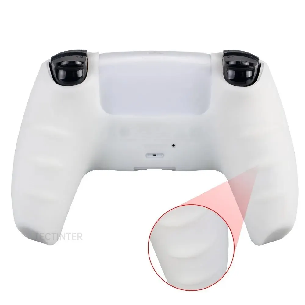 Glowing Silicone Case For PS5 Controller Rubber Cover Shell For PS5 Gamepad Joystick For PS5 Accessories Thumbstick Grip Caps - Image 4