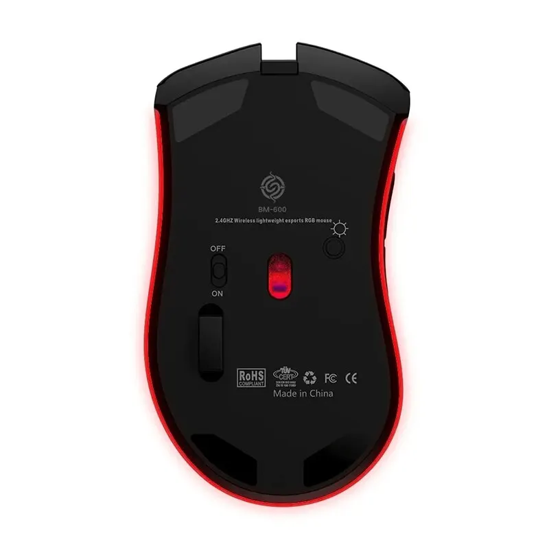BM600 Rechargeable Gaming Mouse USB 2.4G Wireless RGB Light Honeycomb Gaming Mouse Desktop PC Computers Notebook Laptop Mice - Image 5