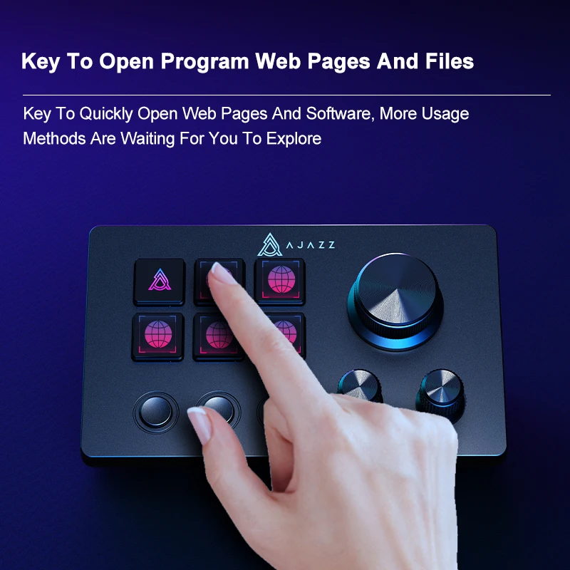 Ajazz AKP03E Mechanical Macro Keyboard,Multi-Function Desktop Assistant, for Office and Gaming, Easy-to-Use Multimedia Controls - Image 4