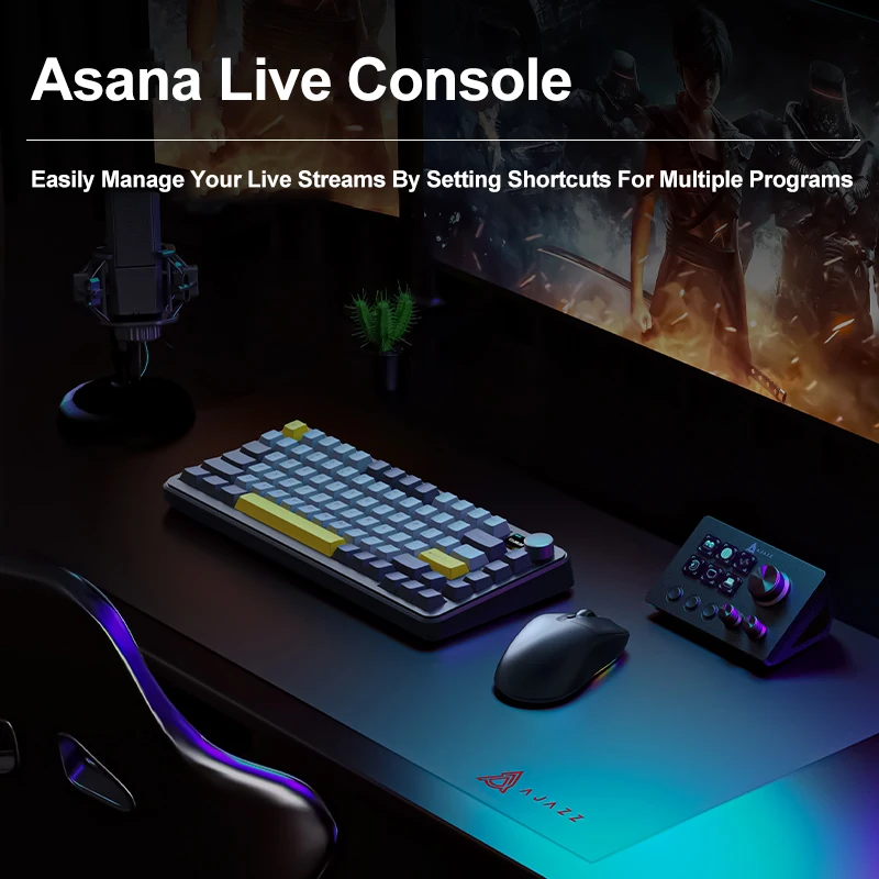 Ajazz AKP03E Mechanical Macro Keyboard,Multi-Function Desktop Assistant, for Office and Gaming, Easy-to-Use Multimedia Controls - Image 6