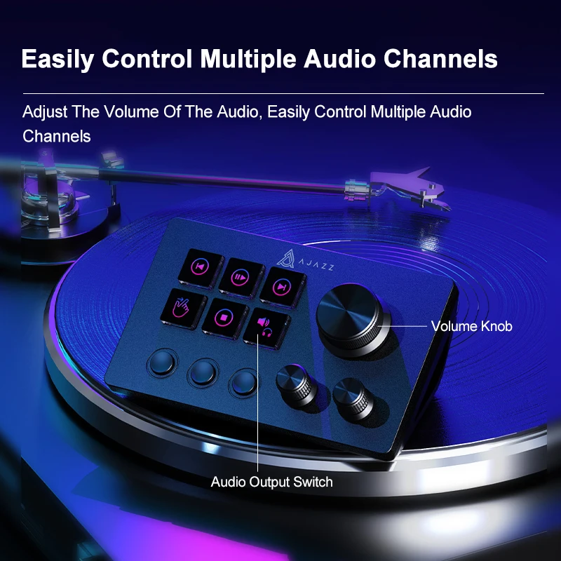 Ajazz AKP03E Mechanical Macro Keyboard,Multi-Function Desktop Assistant, for Office and Gaming, Easy-to-Use Multimedia Controls - Image 3