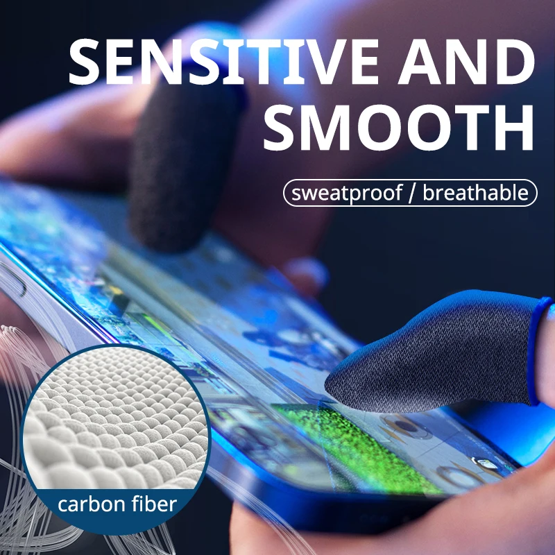 10/20Pair Finger Sleeves For Gaming Thumb Finger Sleeves For Game PUBG Mobile Anti Slip Finger Gloves With Bag Games Accessories - Image 5